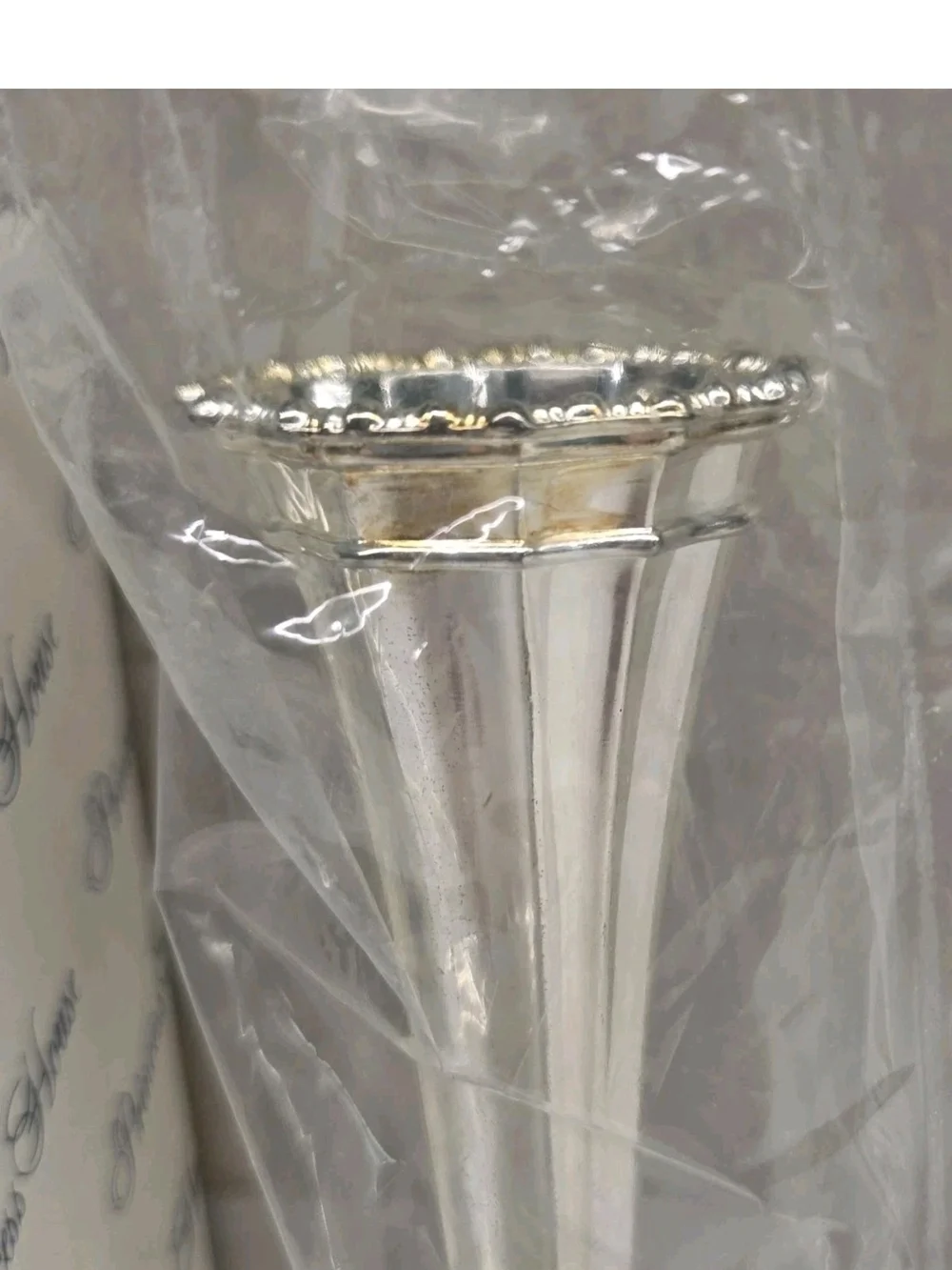 Vintage 356 Princess House Silverplated Bud Vase Fluted NOS Box
